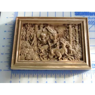 Moose and Dog 3d Carving