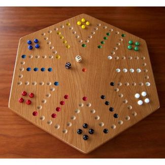 Solid Oak Hardwood Aggravation Board Game