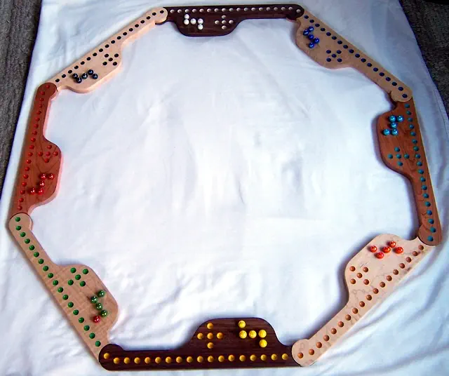 wood marbles and jokers game