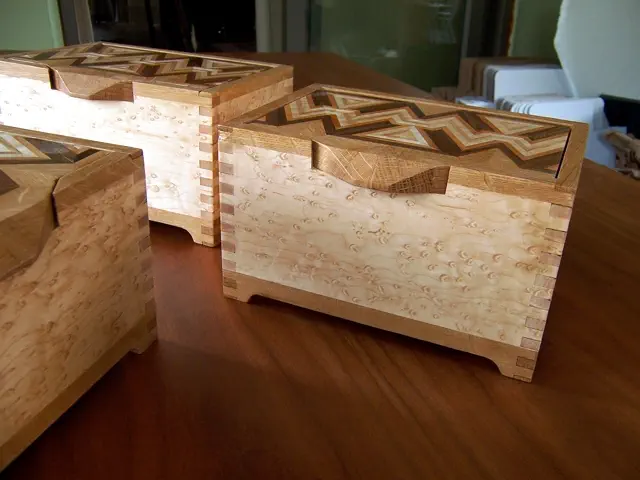 wood box with miter laminate top