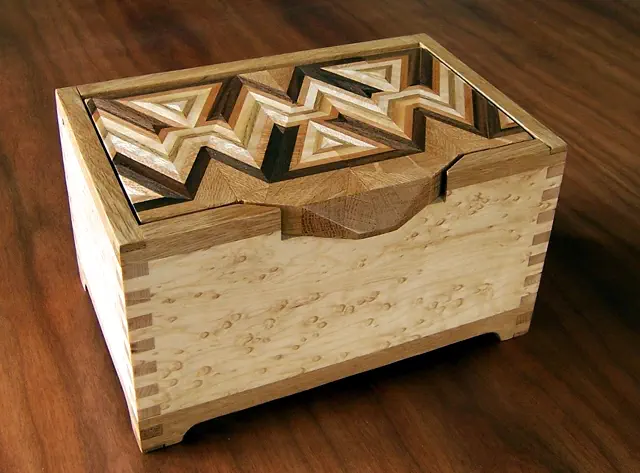 wood box with miter laminate top