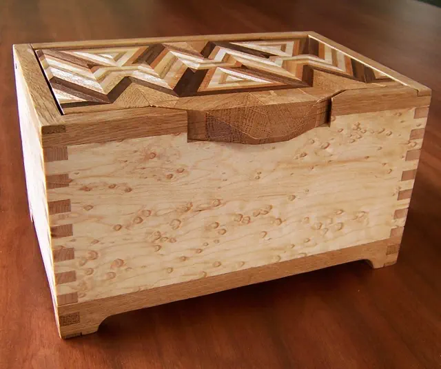 wood box with miter laminate top